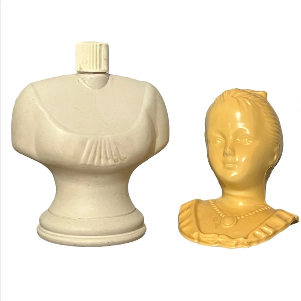 Vintage 18th Century Ladies Head Figurine empty plastic bubble bath - Picture 5 of 6